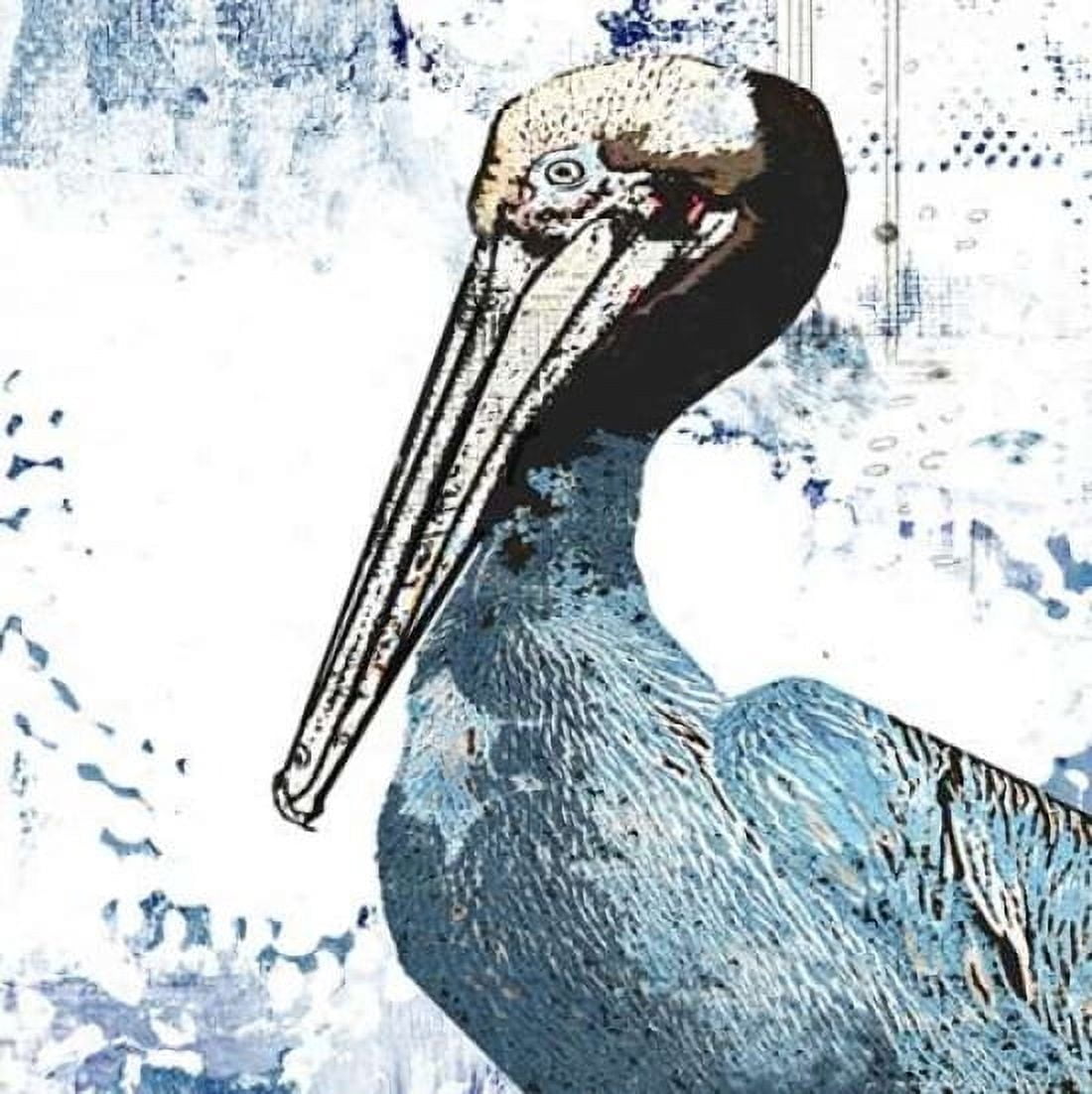 Blue Pelican Canvas Art - Sarah Ogren (24 x 24)