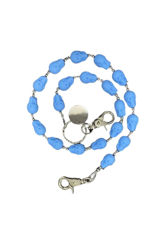 Blue Pendant Chain for Pants Handmade Street Styles Keychain Clothes Accessory for Parties and Casual Wear