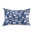 thumbnail image 1 of Blue Penguins Pattern Queen Size Satin Pillowcase 30''x20'' Double-Sided Print Soft Wrinkle Resistant, 1 of 9