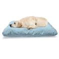 thumbnail image 1 of Blue Pet Bed, Spiraling Waves Pattern Ocean Sea Nautical Marine Life Symbol Water Monochrome Design, Chew Resistant Pad for Dogs and Cats Cushion with Removable Cover, 24" x 39", White, by Ambesonne, 1 of 4