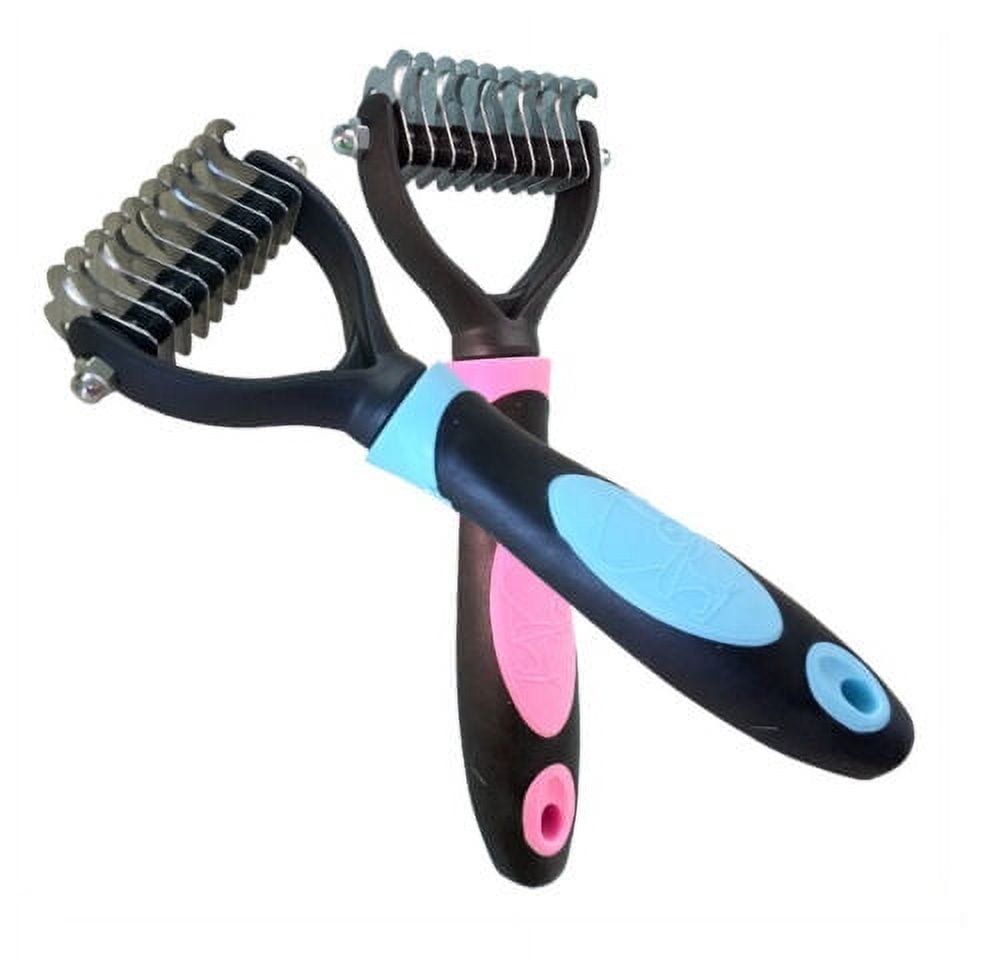 Picture of Blue Pet Dog Cat Hair Fur Removal Trimmer Grooming Dematting Rake Comb ...