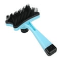 Blue Pet Grooming Brush Removes Loose Undercoat and Tangled Hair