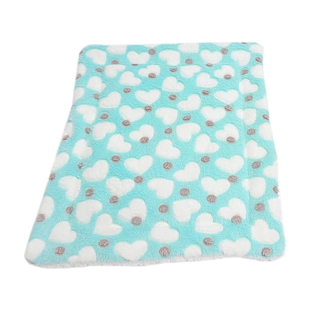 Blue Pet Warming Pad Thickened Pet Pad Fleece Pad For Cats And Dogs With Soft Polyester Material And Non-Slip Bottom For Pet Bed And Crate 19.68X15.74In 0.24Lb