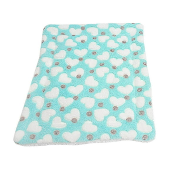 Blue Pet Warming Pad Thickened Pet Pad Fleece Pad For Cats And Dogs With Soft Polyester Material And Non-Slip Bottom For Pet Bed And Crate 19.68X15.74In 0.24Lb