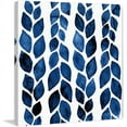 thumbnail image 1 of "Blue Petal Tracks" Painting Print on Wrapped Canvas, 1 of 7