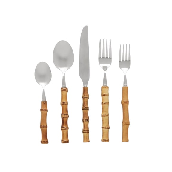 Blue Pheasant Zoya Natural Bamboo 5pc. Place Setting (Service for One)