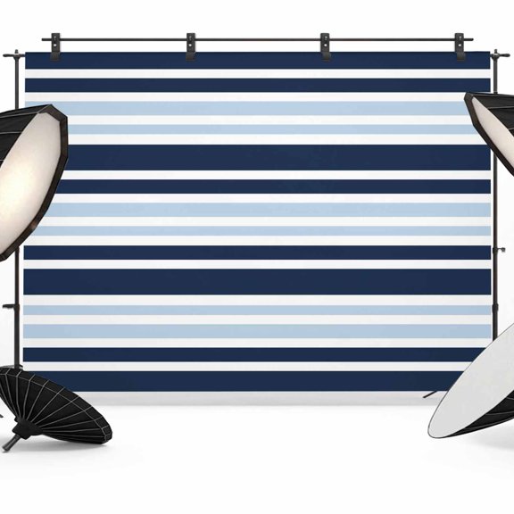 Blue and Photography Backdrop 7x5FT, Dark Blue Stripes Minimalist Modern Geometric Photo Backdrops, Background for Photography Studio Photo Studio Background, Back Drop for Photoshoot
