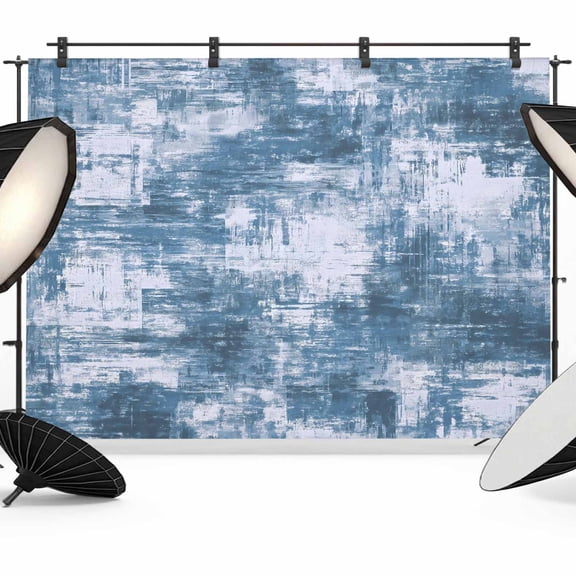 Blue Photography Backdrop 7x5FT, Modern Abstract Gradient Blue Geometric Texture Photo Backdrops, Background for Photography Studio Photo Studio Background, Back Drop for Photoshoot