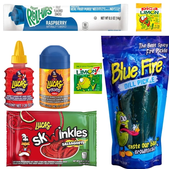 Blue Pickle Kit with Blue Raspberry Candy & Chips - The Complete 8 ...