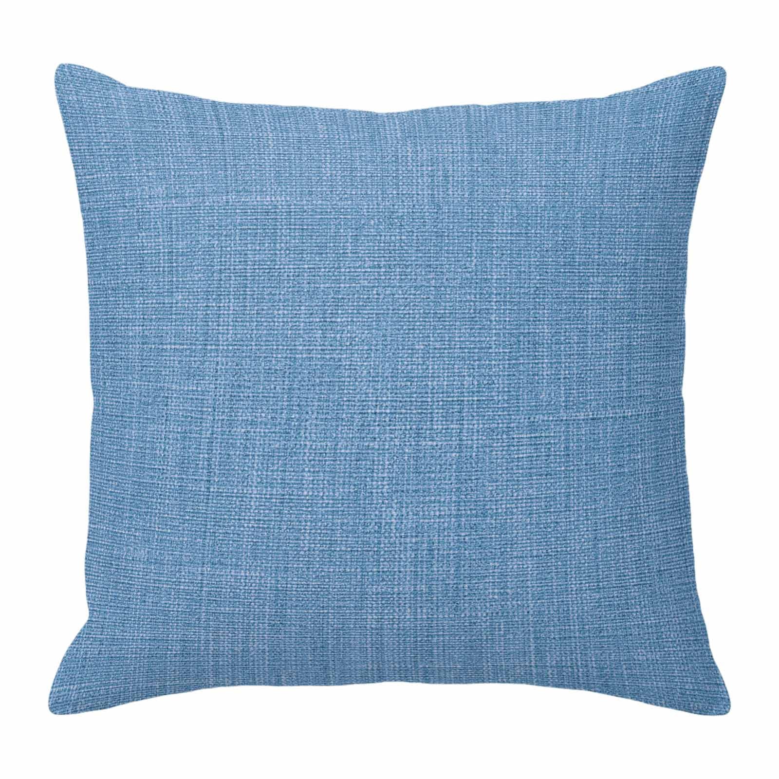 Blue Pillow Covers 16x16 Inch, Farmhouse Burlap Solid Blue Color Modern Linen Texture Linen Pillowcase with Invisible Zipper, Decorative Throw Pillow Covers Cushion Case for Couch Sofa Bed