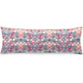 thumbnail image 1 of Blue Pink Body Pillow Cover,Colorful Mermaid Fish Scales Cute Animal Tail Scale Print,Long Pillow Case Protector with Zipper Decorative Soft Rectangle Bed Pillowcases for Bedroom,Couch,Sofa 20"x54", 1 of 6