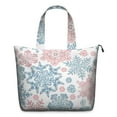 thumbnail image 1 of Blue and Pink Christmas Snowflake Pattern Travel Tote Bags for Women Carry On,Large Weekender Bags for Women Travel,Multi Functional Duffle Bag for Work,Shopping,Sports, 1 of 5