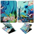 thumbnail image 1 of Blue Pink Flower Butterfly folio tablet Case for Acer Iconia Tab 8 inch android tablet cases 8 inch  Slim fit standing protective rotating universal PU leather standing cover, 1 of 1