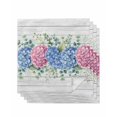 thumbnail image 1 of Blue Pink Hydrangea Cloth Napkins Set of 4 Reusable Dinner Napkins, Eucalyptus Leaves Wooden Summer Botanical Cocktail Napkin Washable Table Napkins for Wedding/Holiday Party/Baby Shower 20"x20", 1 of 7