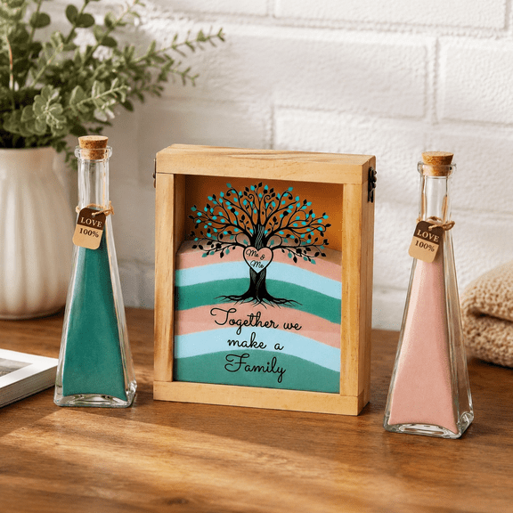 Blue Pink Love Tree Unity Sand Wedding Ceremony Decoration Set
