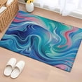 thumbnail image 1 of Blue Pink Ombre 2'x3' Washable Rug, Modern Abstract Art Non-Slip Soft Doormat Area Rugs for Entrance Bathroom Bedsides, StainResistant Carpet for Kitchen Bedroom, Entryway Floor Mat, 1 of 9