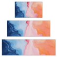 thumbnail image 1 of Blue Pink Orange Marble Kitchen Rugs Sets Of 3,Kitchen Runner Rugs Non Skid Washable,Decorative Kitchen Floor Mats for Kitchen,Sink,Laundry,17"x30"+ 17"x47" + 17"x59", 1 of 6