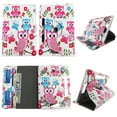 thumbnail image 1 of Blue Pink Owl Butterfly tablet case 10 inch for Digiland 10.1 10" 10 inch android tablet cases 360 rotating slim folio stand protector pu leather cover travel e-reader cash slots, 1 of 2