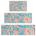 thumbnail image 1 of Blue and Pink Pioneer Flower Kitchen Rugs Sets Of 3,Kitchen Runner Rugs Non Skid Washable,Decorative Kitchen Floor Mats for Kitchen,Sink,Laundry,17"x30"+ 17"x47" + 17"x59", 1 of 6