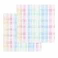 thumbnail image 1 of Blue Pink Plaid Dish Towels Set, Waffle Weave Kitchen Towels 2 Pieces, Pastel Green White Buffalo Patchwork Microfiber Hair Face Bath Tea Towel Absorbent Quick Drying Cleaning Dish Cloths 12"x12", 1 of 7