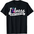 thumbnail image 1 of Blue Pink Purple Ribbon Thyroid Cancer Support Design T-Shirt, 1 of 4