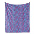 thumbnail image 1 of Blue and Pink Soft Flannel Fleece Throw Blanket, Abstract Contemporary Pattern with Vibrant Squares, Cozy Plush for Indoor and Outdoor Use, 60" x 80", Hot Pink Sky Blue, by Ambesonne, 1 of 5