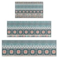 thumbnail image 1 of Blue and Pink Square Shaped Geometric Boho Pattern Kitchen Rugs Sets Of 3,Kitchen Runner Rugs Non Skid Washable,Decorative Kitchen Floor Mats for Kitchen,Sink,Laundry,17"x30"+ 17"x47" + 17"x59", 1 of 6