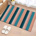 thumbnail image 1 of Blue Pink Striped Bathroom Rug Washable 2x3 Entryway Rug Non Slip Farmhouse Stripe Front Door Mat Low Pile Indoor Doormat Throw Floor Carpet for Kitchen Bedroom Entrance, 1 of 8