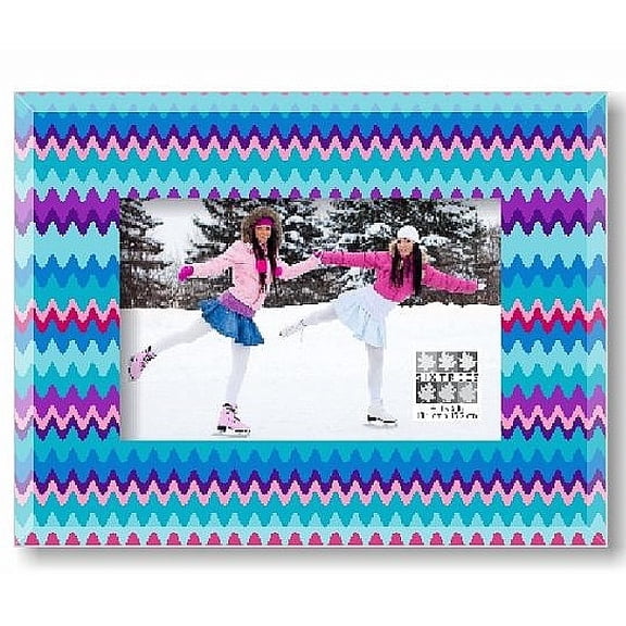 Blue   Pink WEAVE glass frame by Sixtrees - 4x6
