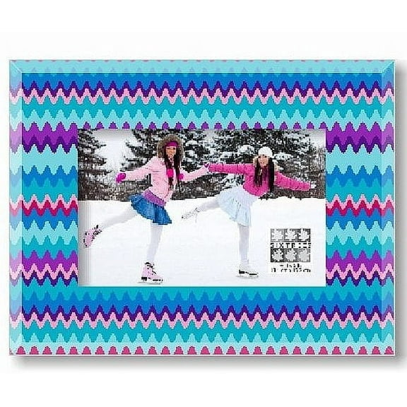 Blue Pink WEAVE glass frame by Sixtrees - 4x6