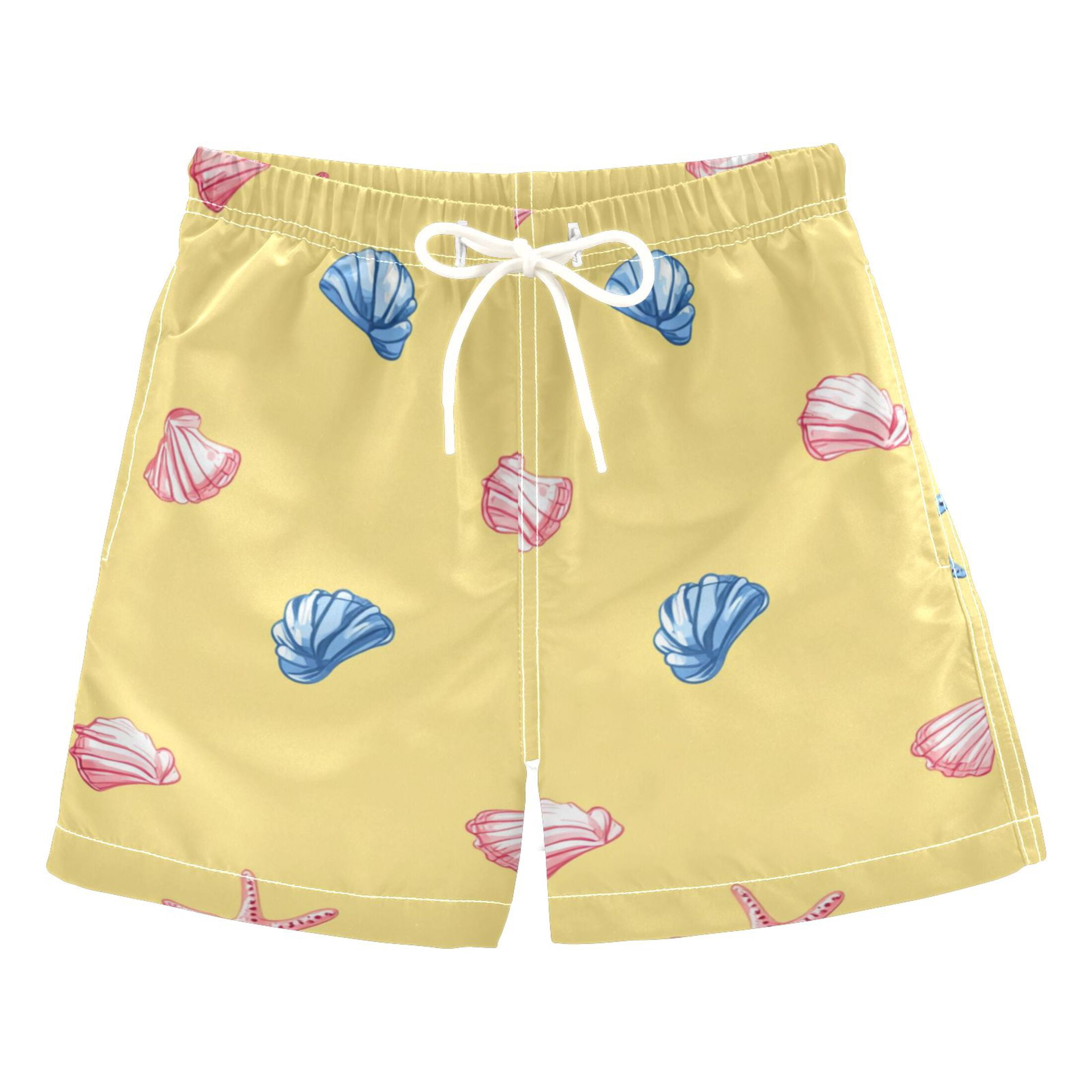 Properly Tied Boys Swim Trunks - Blue Seashells