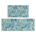 thumbnail image 1 of Blue Pioneer Flower Kitchen Rugs Sets Of 2,Anti Fatigue Kitchen Mat Rugs Non Slip Washable,Decorative Kitchen Floor Mats for Kitchen,Sink,Laundry,17"x30"+17"x47", 1 of 7