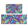 thumbnail image 1 of Blue Pioneer Flower and Leaf Pattern Kitchen Rugs Sets Of 2,Anti Fatigue Kitchen Mat Rugs Non Slip Washable,Decorative Kitchen Floor Mats for Kitchen,Sink,Laundry,17"x30"+17"x47", 1 of 7