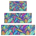 thumbnail image 1 of Blue Pioneer Flower and Leaf Pattern Kitchen Rugs Sets Of 3,Kitchen Runner Rugs Non Skid Washable,Decorative Kitchen Floor Mats for Kitchen,Sink,Laundry,17"x30"+ 17"x47" + 17"x59", 1 of 6