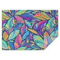 thumbnail image 1 of Blue Pioneer Flower and Leaf Pattern Rectangle Tablecloth 60"x84",Waterproof Polyester Rectangle Table Cloth, Wipeable Spillproof Polyester Tablecloth for Dining, Camping, Indoor and Outdoor, 1 of 5