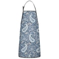 thumbnail image 1 of Blue Pioneer Flower and Paisley Pattern (3) Apron-Garden Aprons for Women with Pockets-Cotton Linen Waterproof Kitchen Cooking Gardening Aprons Adjustable for Kitchen,Cooking,BBQ and Salon 33x27 Inch, 1 of 7