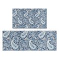 thumbnail image 1 of Blue Pioneer Flower and Paisley Pattern (3) Kitchen Rugs Sets Of 2,Anti Fatigue Kitchen Mat Rugs Non Slip Washable,Decorative Kitchen Floor Mats for Kitchen,Sink,Laundry,17"x30"+17"x47", 1 of 7