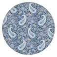 thumbnail image 1 of Blue Pioneer Flower and Paisley Pattern (3) Round Fitted Tablecloth with Elastic Edge,Dining Table Cover Waterproof,Outdoor Round Tablecloth for Camping,Dining,Indoor and Outdoor, 1 of 7