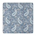 thumbnail image 1 of Blue Pioneer Flower and Paisley Pattern (3) Square Fitted Tablecloth with Elastic Edge,Square Table Cover,Washable Elastic Table Cover for Home Kitchen Party Decor 34"x34", 1 of 6