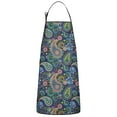 thumbnail image 1 of Blue Pioneer Flower and Paisley Pattern Apron-Garden Aprons for Women with Pockets-Cotton Linen Waterproof Kitchen Cooking Gardening Aprons Adjustable for Kitchen,Cooking,BBQ and Salon 33x27 Inch, 1 of 7