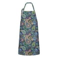 thumbnail image 1 of Blue Pioneer Flower and Paisley Pattern Apron-Garden Aprons for Women with Pockets-Cotton Linen Waterproof Kitchen Cooking Gardening Aprons Adjustable for Kitchen,Cooking,BBQ and Salon 33x27 Inch, 1 of 7