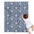 thumbnail image 1 of Blue Pioneer Flower and Paisley Pattern Blanket,Comfortable Soft Flannel Throw Blanket,All Season,Warm Lightweight Blankets for Sofa Bed Couch Living Room Chair,30"x40", 1 of 4