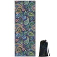thumbnail image 1 of Blue Pioneer Flower and Paisley Pattern Hot Yoga Mat Towel Non Slip for Hot Yoga - Quick-Drying Yoga Mat Cover with 4 Corner Pockets with Travel Bag - Hot Yoga Towel Non Slip 74"x26", 1 of 6