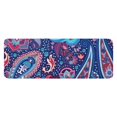 thumbnail image 1 of Blue Pioneer Flower and Paisley Pattern Kitchen Rug Mat,Kitchen Runner Rugs Non Skid Washable,Decorative Kitchen Floor Mats for Kitchen,Sink,Laundry,17"x47.2", 1 of 7