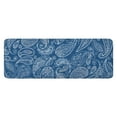 thumbnail image 1 of Blue Pioneer Flower and Paisley Pattern Kitchen Rug Mat,Kitchen Runner Rugs Non Skid Washable,Decorative Kitchen Floor Mats for Kitchen,Sink,Laundry,17"x47.2", 1 of 7