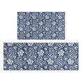 thumbnail image 1 of Blue Pioneer Flower and Paisley Pattern Kitchen Rugs Sets Of 2,Anti Fatigue Kitchen Mat Rugs Non Slip Washable,Decorative Kitchen Floor Mats for Kitchen,Sink,Laundry,17"x30"+17"x47", 1 of 7