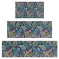 thumbnail image 1 of Blue Pioneer Flower and Paisley Pattern Kitchen Rugs Sets Of 3,Kitchen Runner Rugs Non Skid Washable,Decorative Kitchen Floor Mats for Kitchen,Sink,Laundry,17"x30"+ 17"x47" + 17"x59", 1 of 6