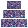 thumbnail image 1 of Blue Pioneer Flower and Paisley Pattern Kitchen Rugs Sets Of 3,Kitchen Runner Rugs Non Skid Washable,Decorative Kitchen Floor Mats for Kitchen,Sink,Laundry,17"x30"+ 17"x47" + 17"x59", 1 of 6