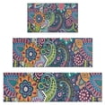 thumbnail image 1 of Blue Pioneer Flower and Paisley Pattern Kitchen Rugs Sets Of 3,Kitchen Runner Rugs Non Skid Washable,Decorative Kitchen Floor Mats for Kitchen,Sink,Laundry,17"x30"+ 17"x47" + 17"x59", 1 of 6