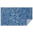 thumbnail image 1 of Blue Pioneer Flower and Paisley Pattern Rectangle Tablecloth 60"x102",Waterproof Polyester Rectangle Table Cloth, Wipeable Spillproof Polyester Tablecloth for Dining, Camping, Indoor and Outdoor, 1 of 6